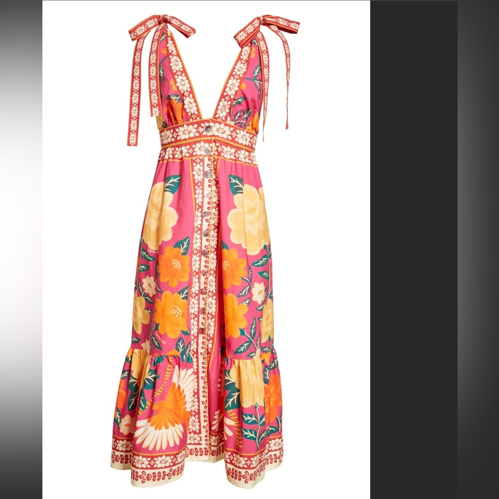 FARM Rio Pink Floral Maxi Dress